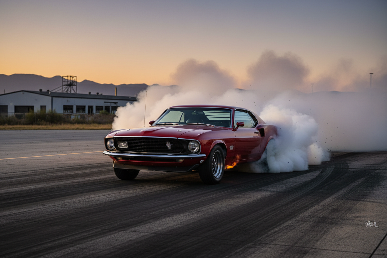 doing a burnout 